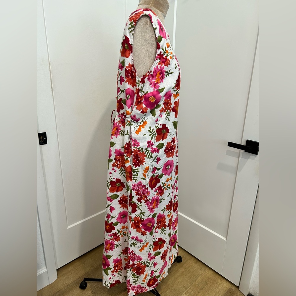 Style & Co Woman 💯% Linen Maxi Dress, Floral All over Print | Size 1X - Picture 5 of 9